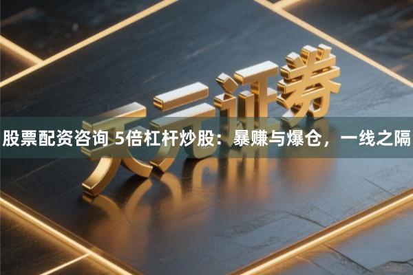 股票配资咨询 5倍杠杆炒股：暴赚与爆仓，一线之隔